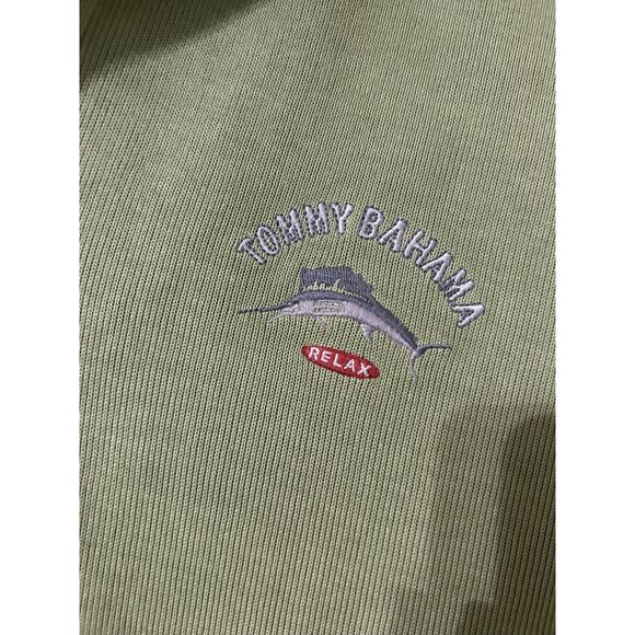 Tommy Bahama Relax, 1/4 zip, long sleeve over sized pullover sweater, Size L - Picture 2 of 8